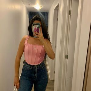 adidas pink corset